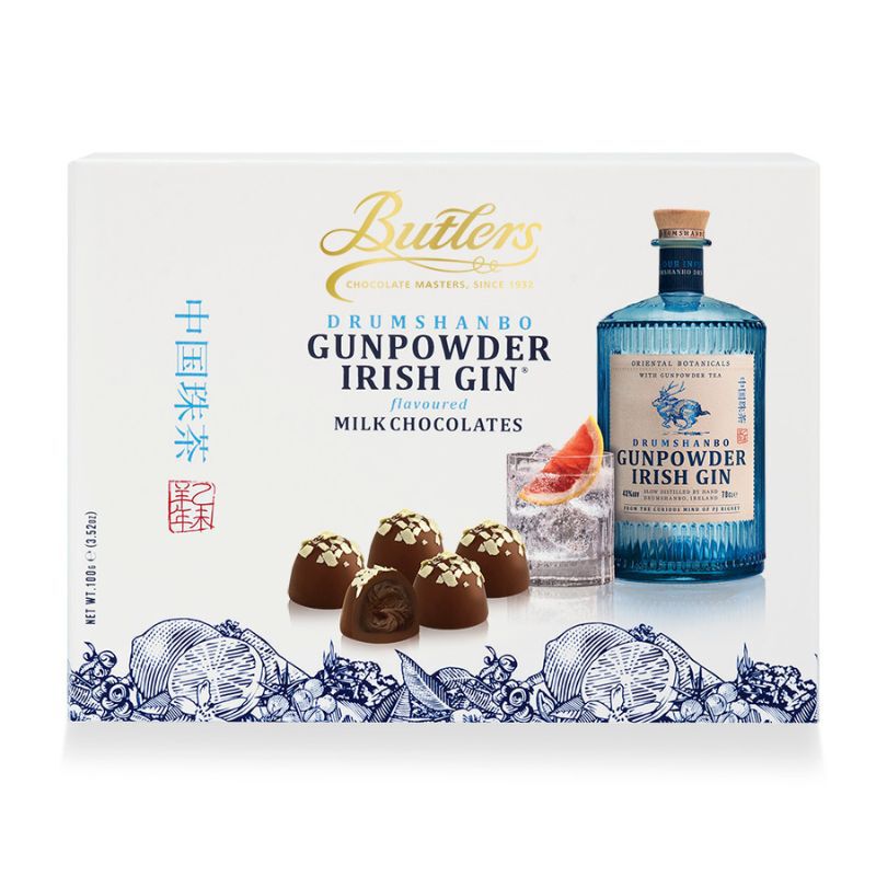 Butlers Drumshanbo Gunpowder Irish Gin Chocolate Truffles 100g